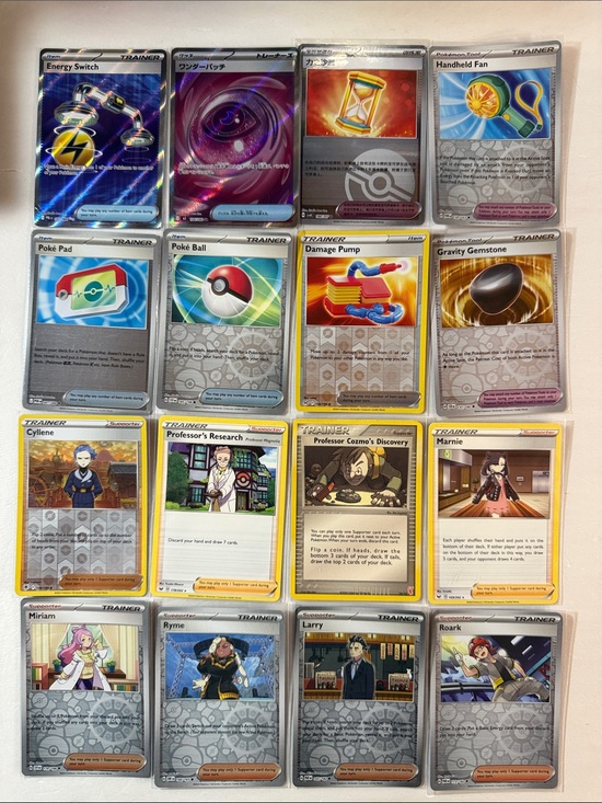 Pokemon Other - Pokemon Trainer Card Lot – Blue, Yellow, Red Accents